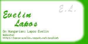 evelin lapos business card